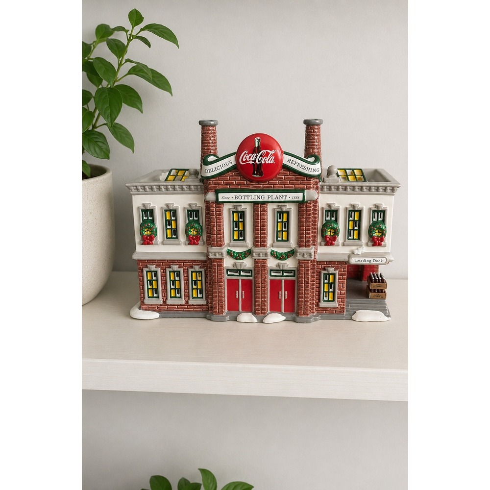 Department 56 Coca Cola Bottling Plant Snow Village 1994 Christmas Collector